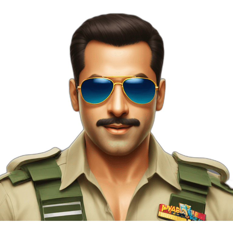 Salman Khan from Dabanng with Aviators emoji