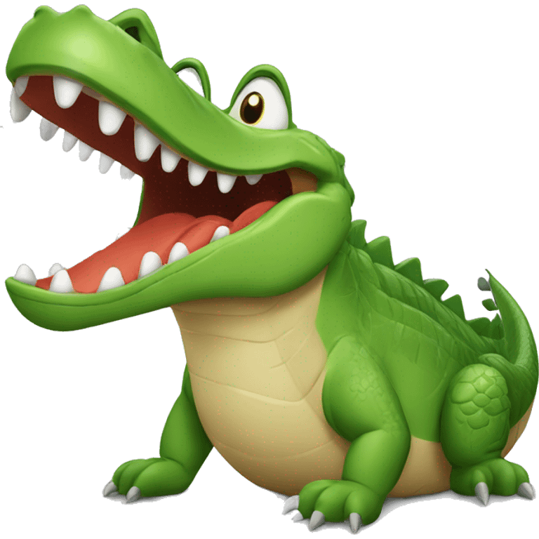 crocodile with happy face emoji