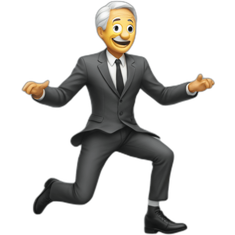 Suit Levitating old-man emoji