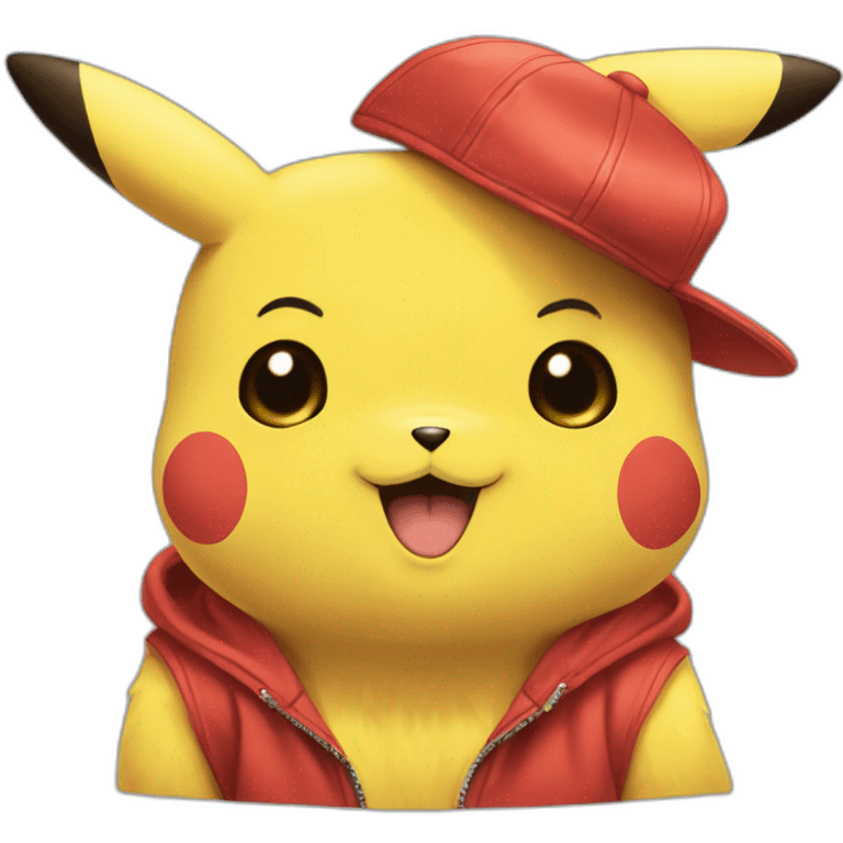 Pikachu qui dit bonjour emoji