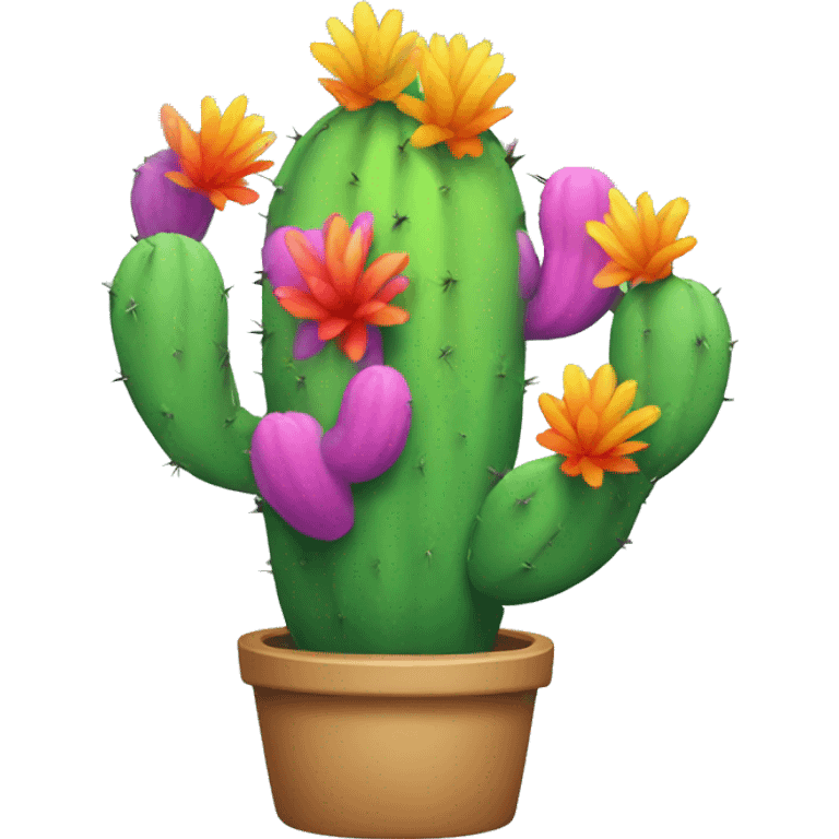 Rainbow cactus emoji