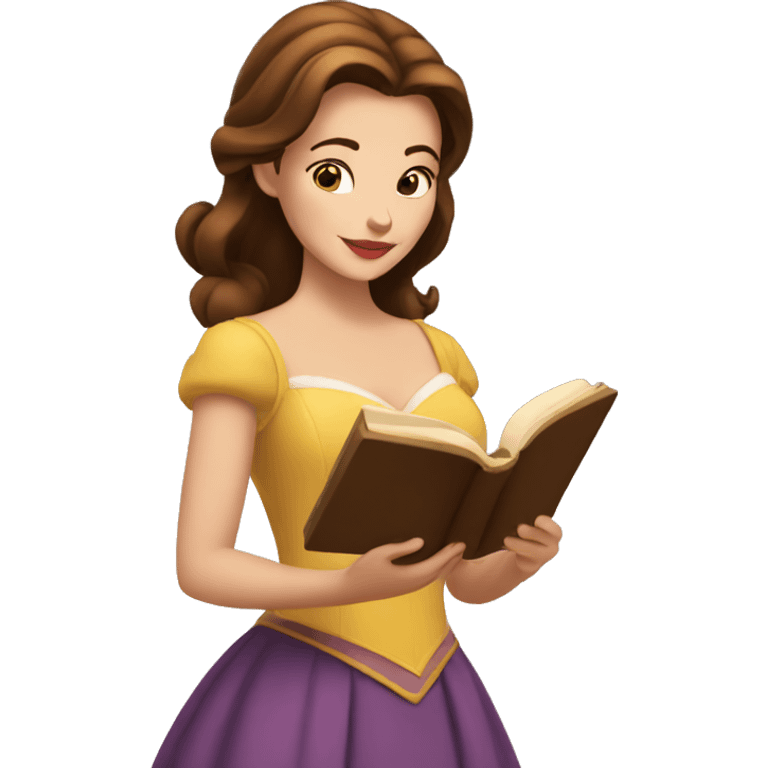 Belle reading a book emoji