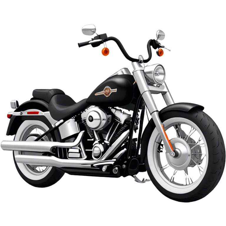 Harley-Davidson Cruiser - Harley-Davidson Softail (Model Year: 2021) (Iconic colour: Black) emoji