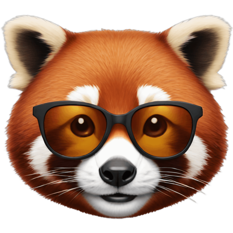 Red panda with sunglasses  emoji