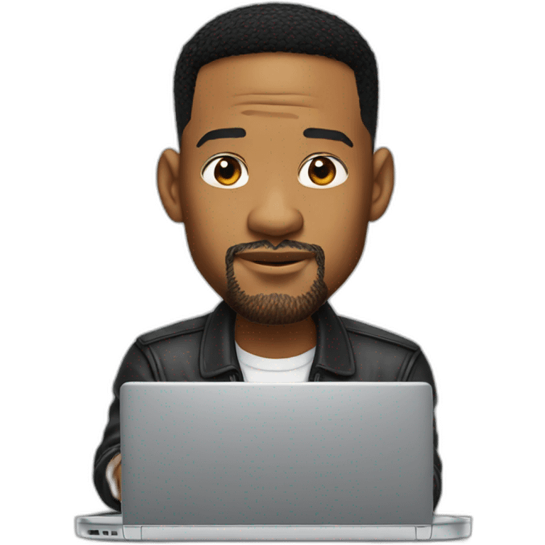 Will smith on a laptop emoji