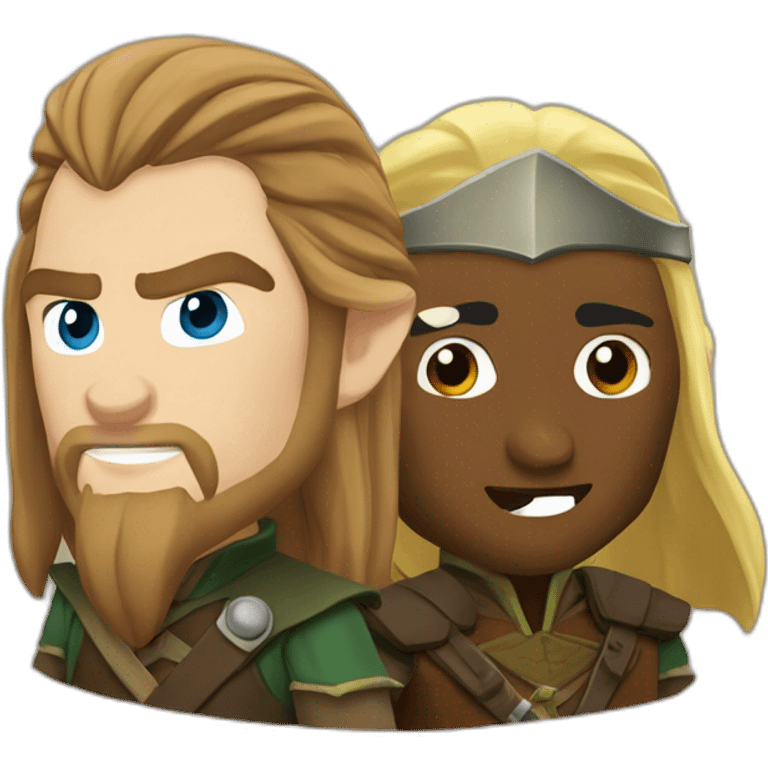 legolas and gimli emoji