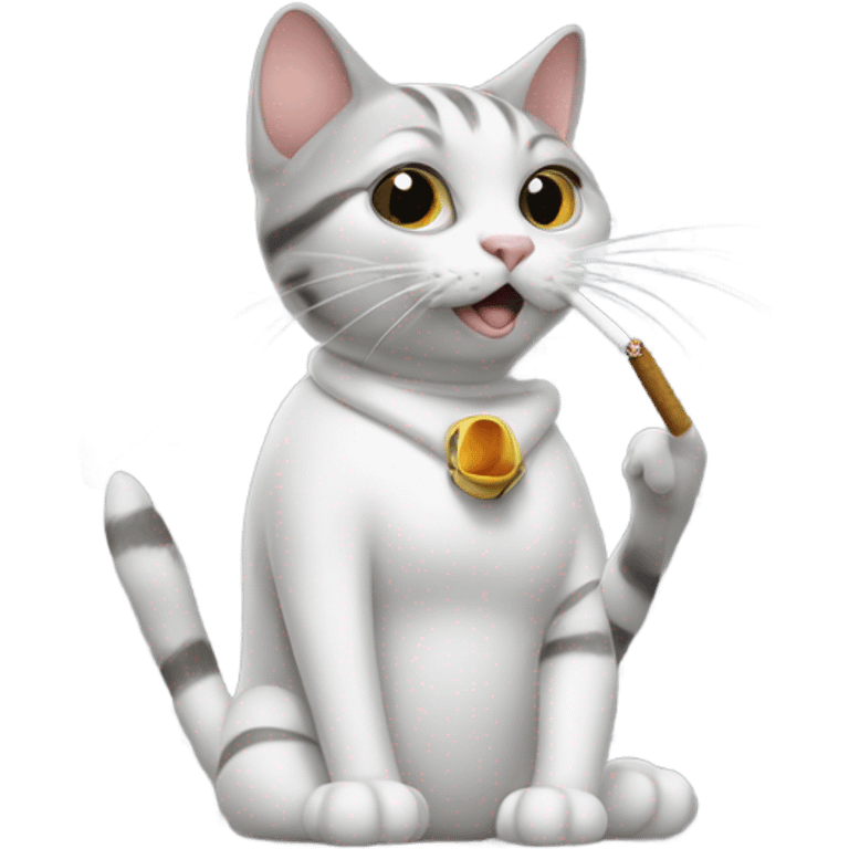 Cat smoking  emoji