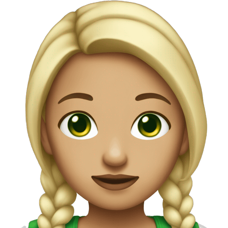  chicana with green eyes and blond pigtails emoji