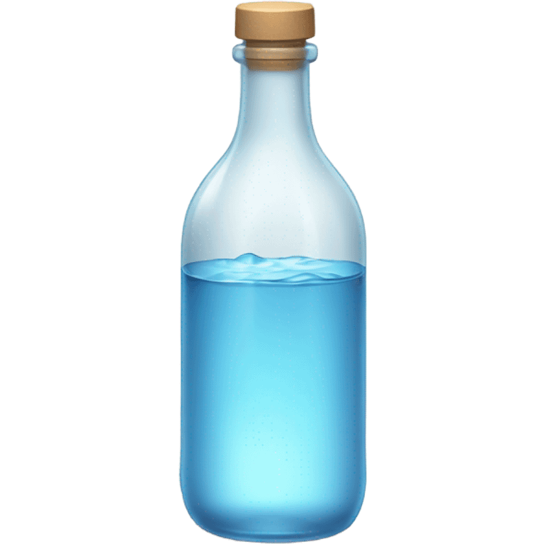 bottle that is 1/4 filled with water emoji