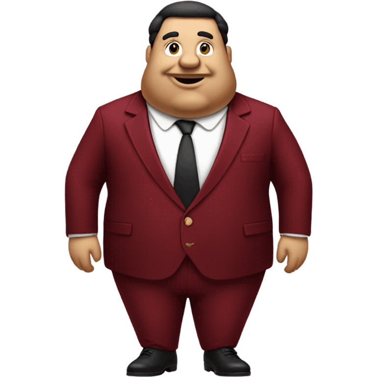 fat banker in dark red velvet suit emoji