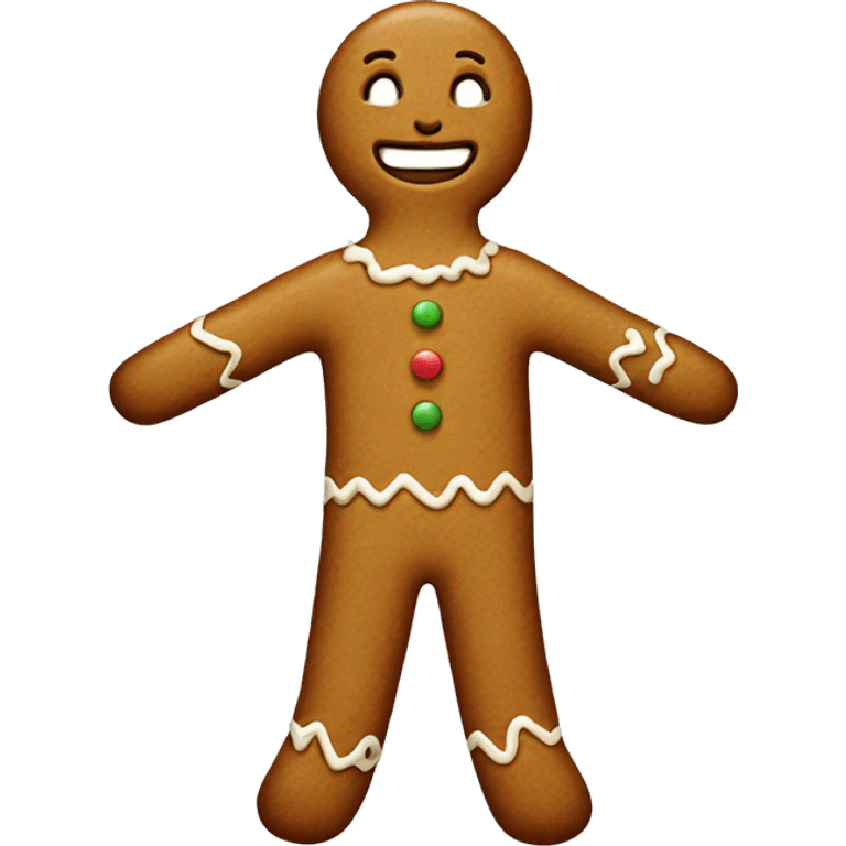 beige gingerbread man emoji