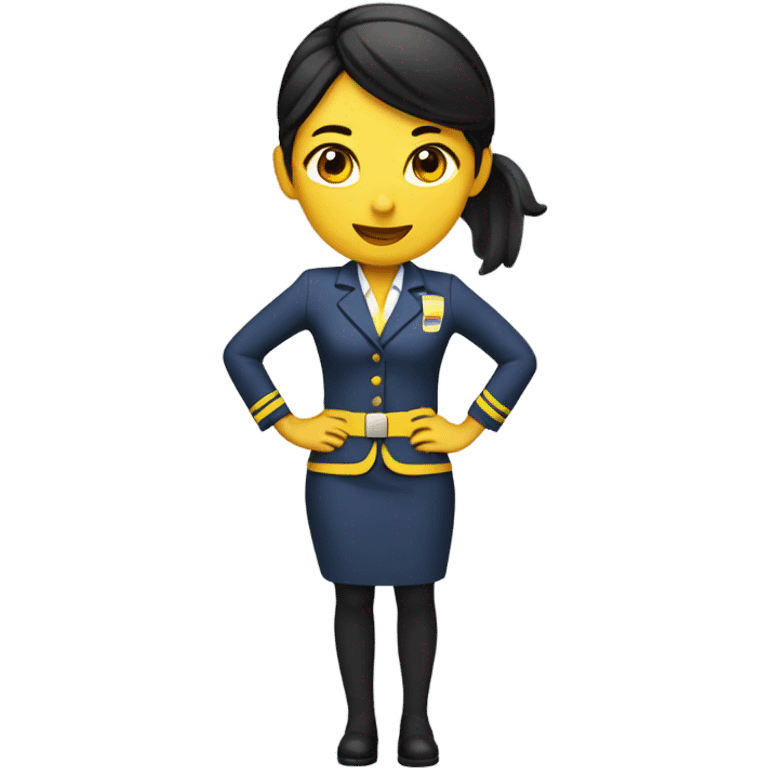 Spirit flight attendant Asian emoji