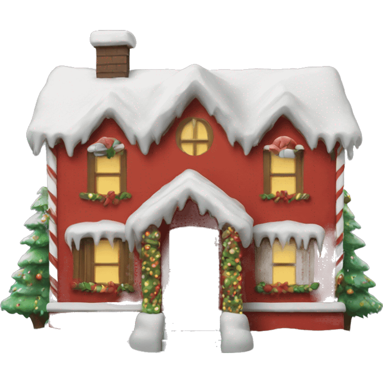 Xmas house decorated  emoji