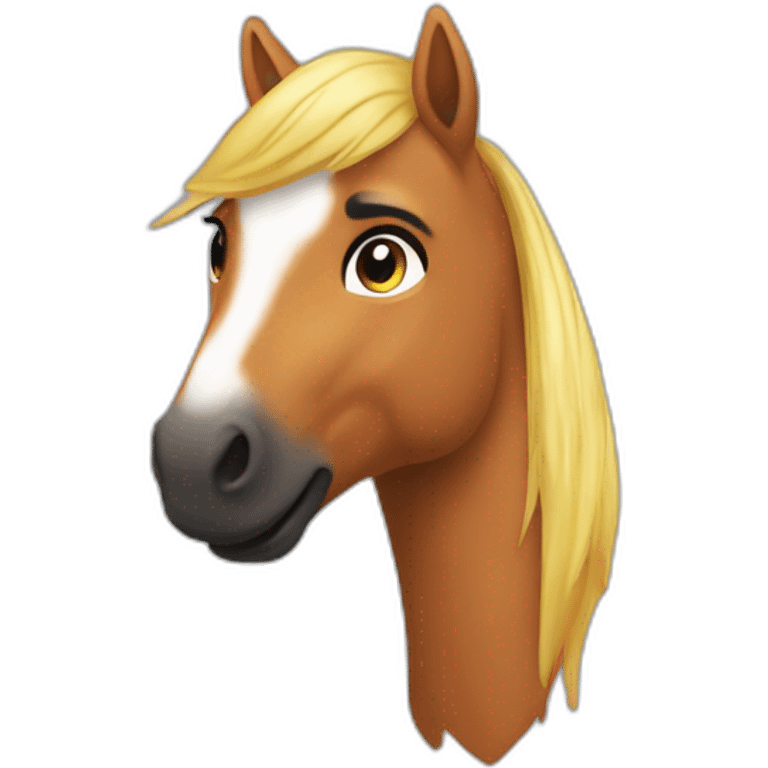 Ein Pony das eine Karotte isst emoji