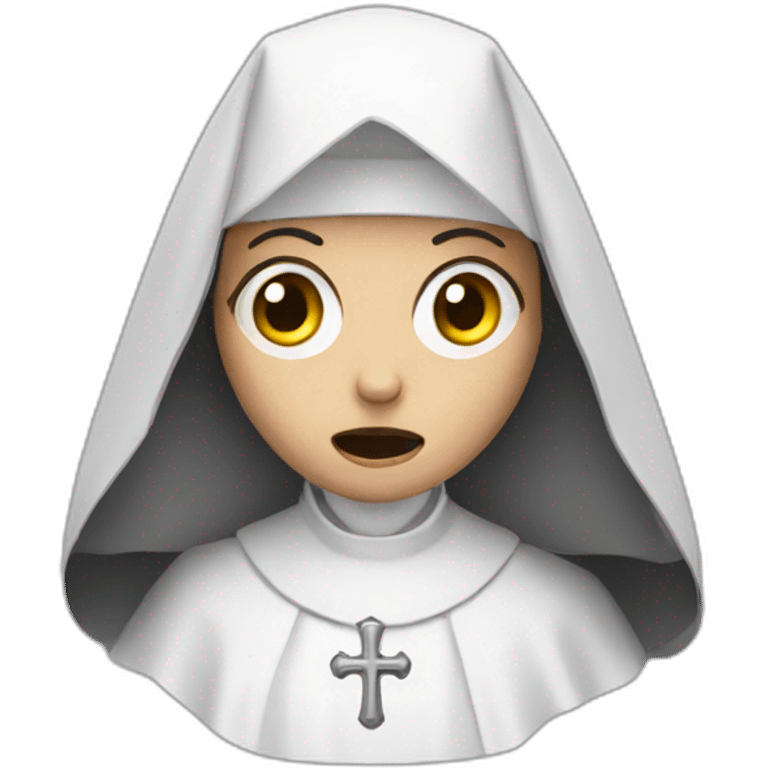 Horror scared nun emoji