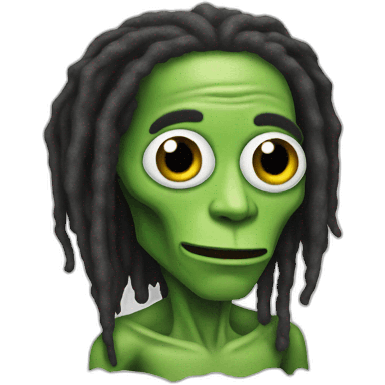 Bob Marley as an alien emoji