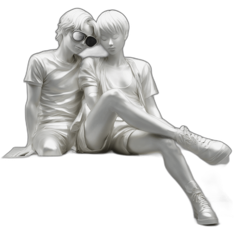 Statut antique Daniel arsham and hajime sorayama emoji