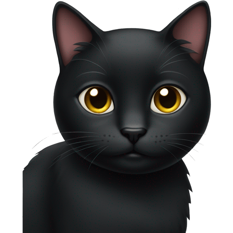 Sweet black cat emoji