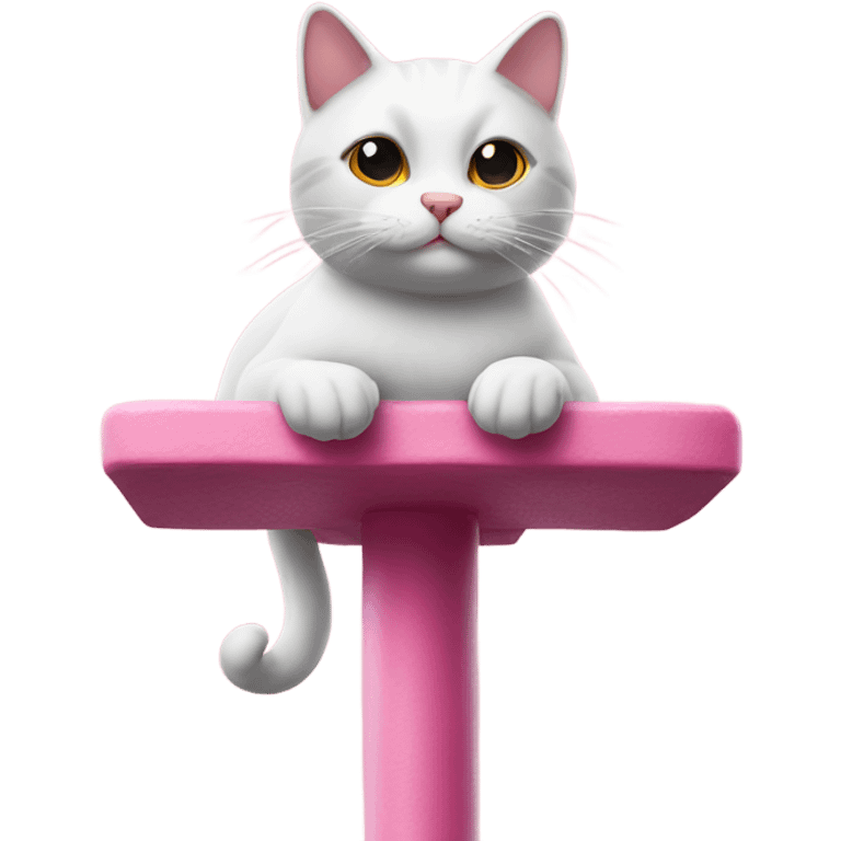 cat on top of pink playground emoji