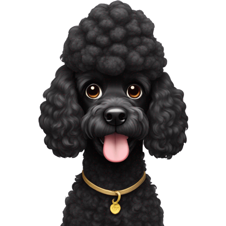 black poodle standing on his head  emoji