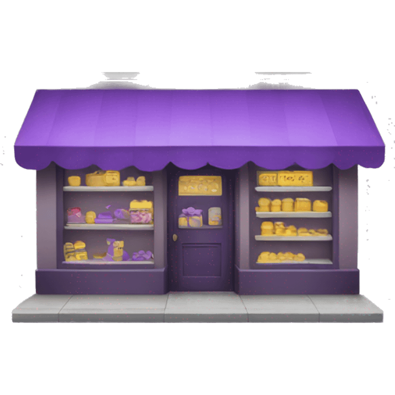 Purple shop emoji