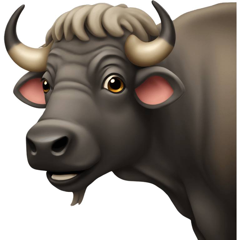 african buffalo partying emoji