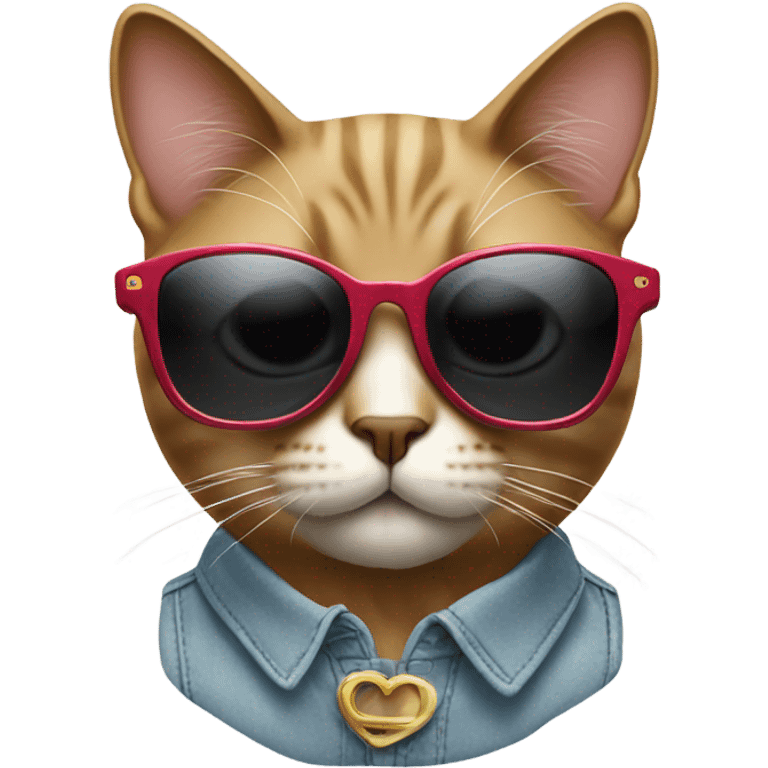 Cat with sunglasses emoji