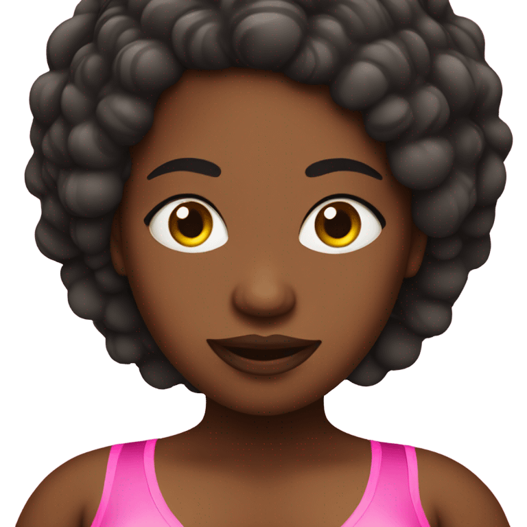 Fat black lady in pink bikini  emoji