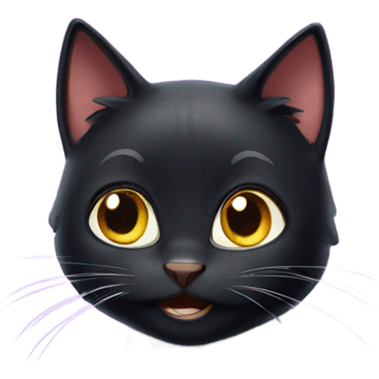 amazed magical black cat  emoji