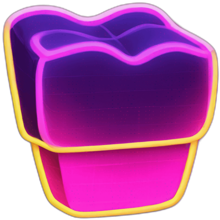 Juicy booty neon sign style  emoji