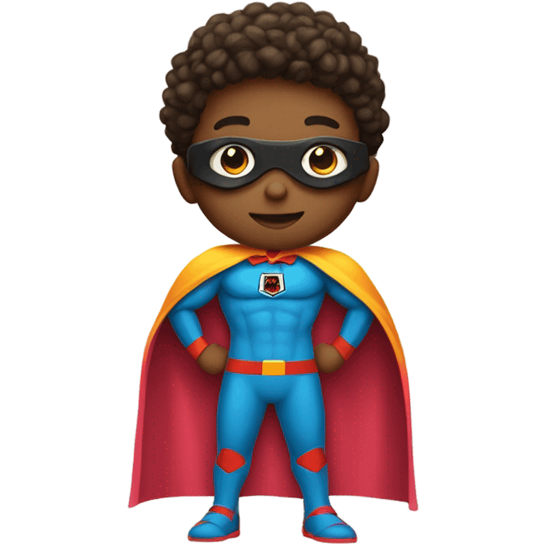 stylish boy in super hero outfit emoji