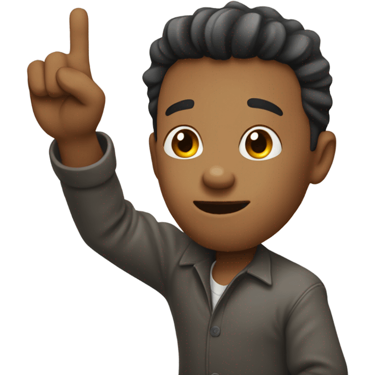 Guy with 2 fingers up emoji