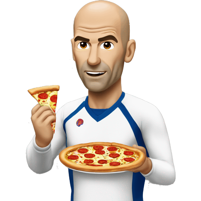 Zinedine Zidane eat Pizza emoji