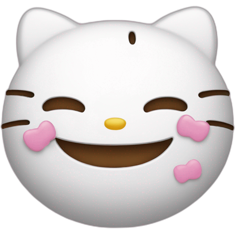 Hello kitty laughing emoji