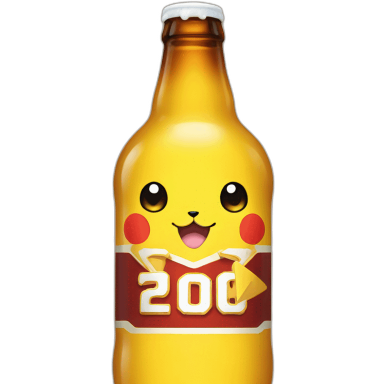 Pikachu beer emoji