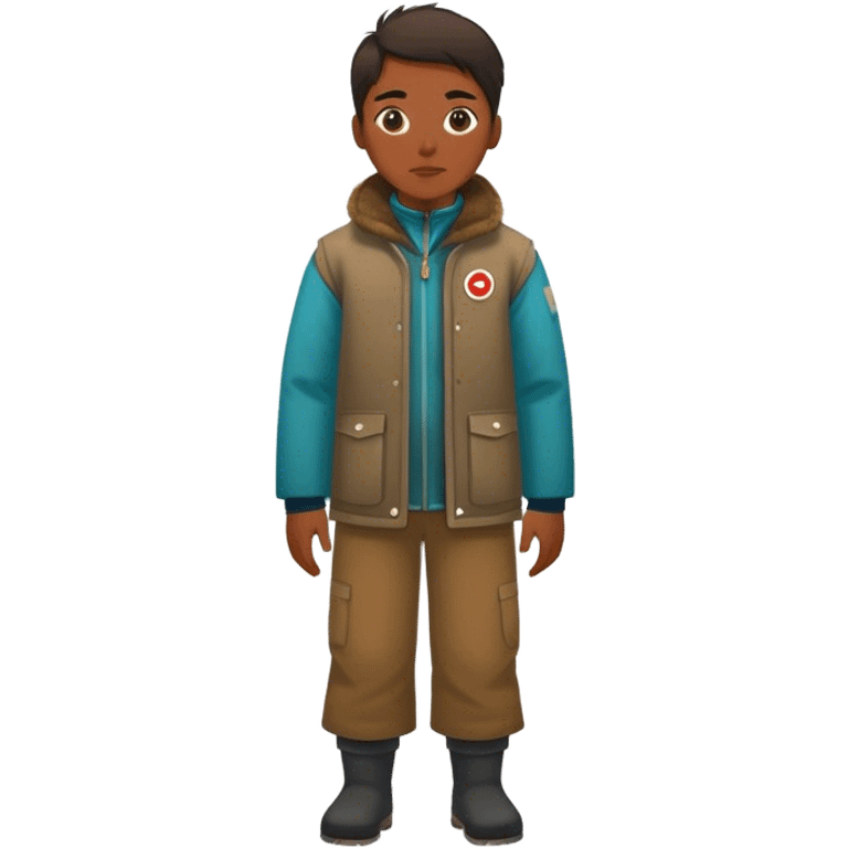 photorealistic greenland citizen standing full length emoji