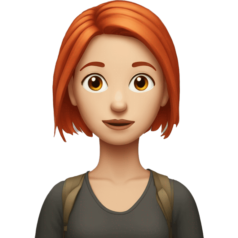 portrait of red hair girl emoji