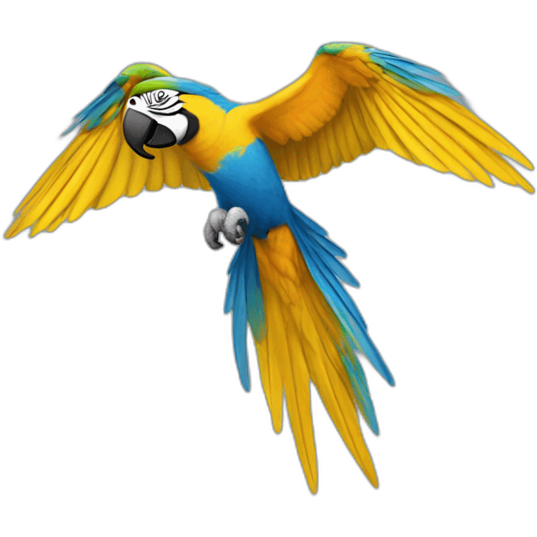 Blue And Gold Macaw Flying emoji