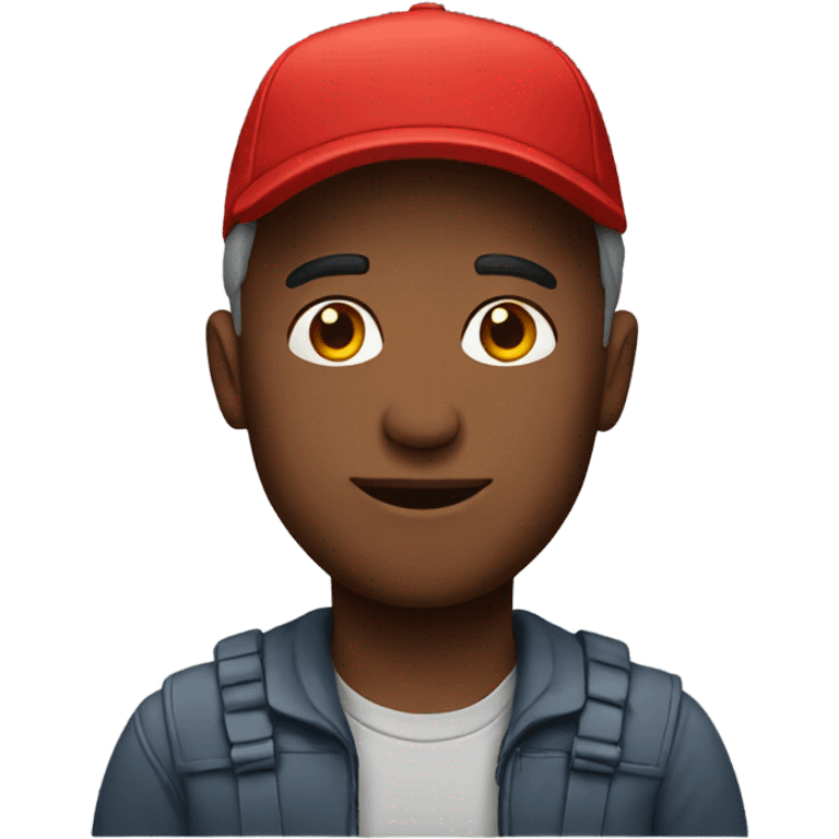 Man wearing a red cap emoji