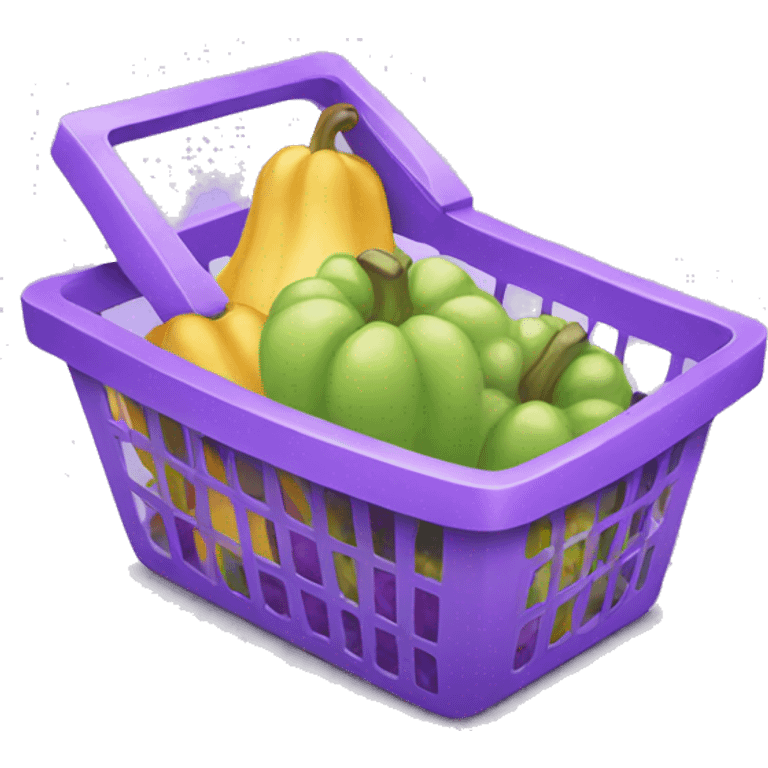 shopping basket violet emoji