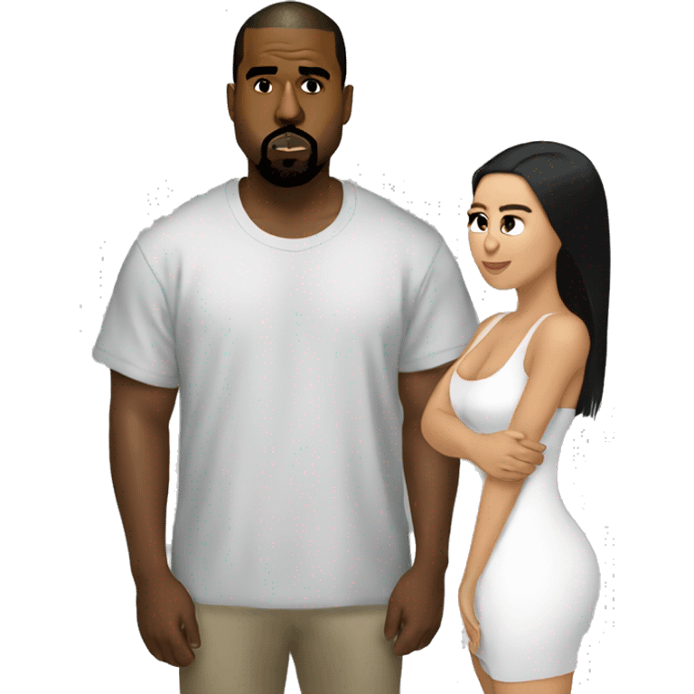 Kanye west with kim  emoji