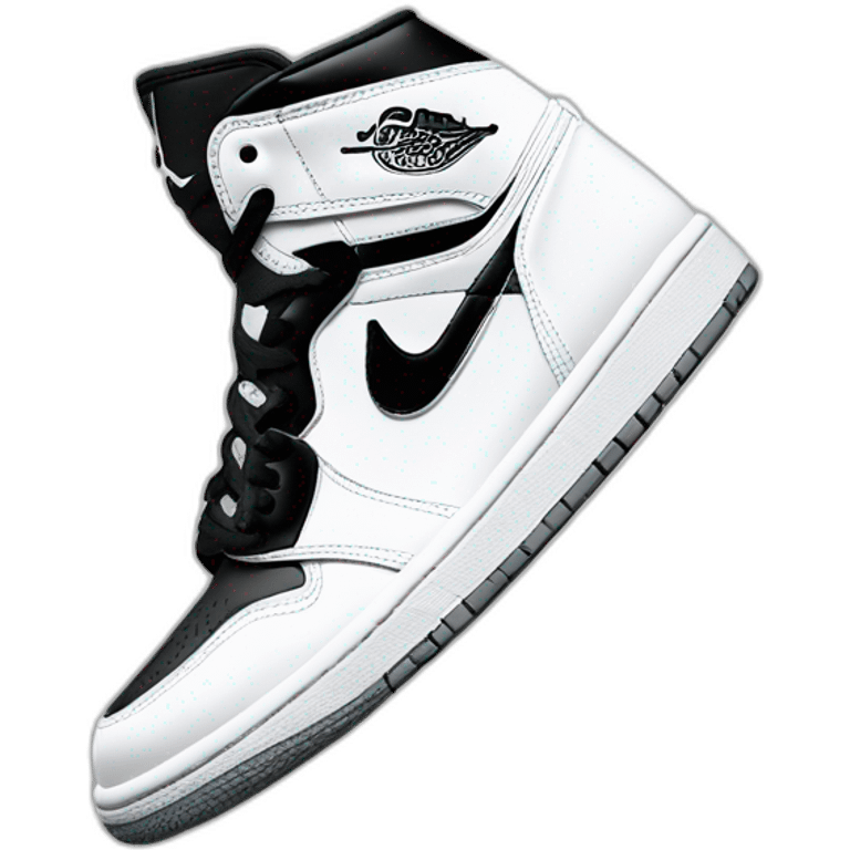 nike air jordan blanche et noir emoji