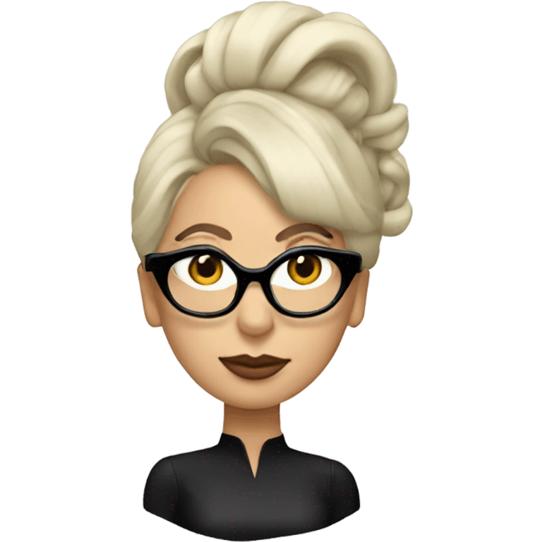 Lady gaga glasses updo emoji