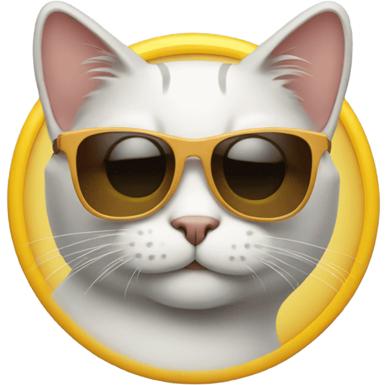 Cat with sunglasses emoji