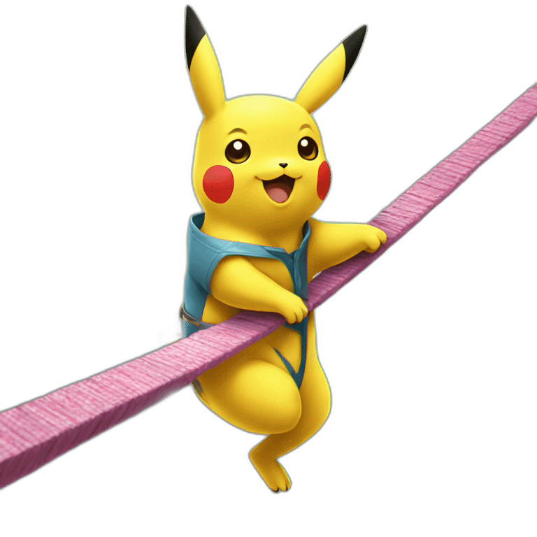 pikachu making slackline emoji