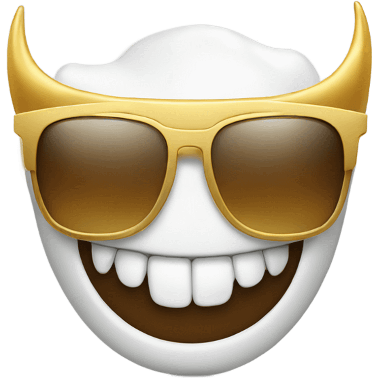 Golden tooth wearing sunglasses  emoji