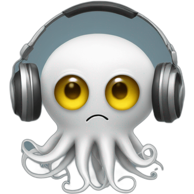 A Squid DJ'ing emoji