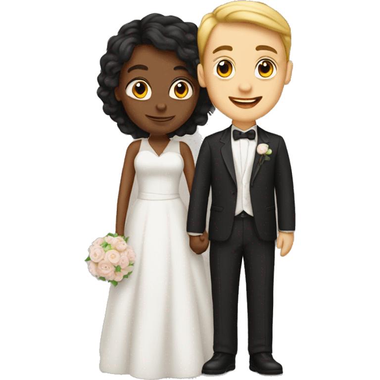 1 girl and 1 boy married emoji