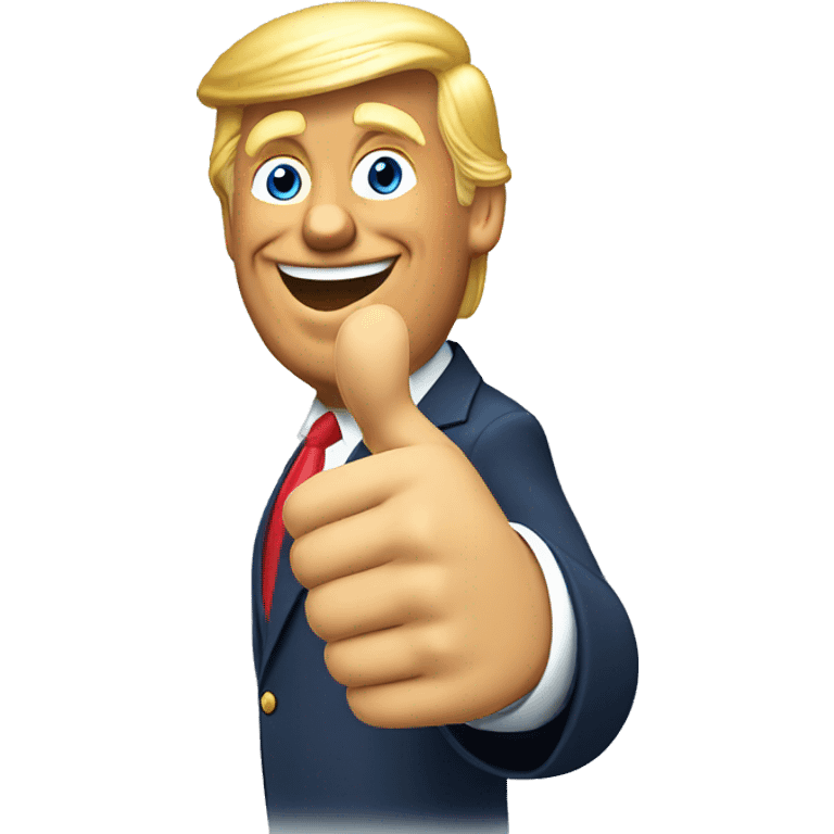 Donald Trump doing a thumbs up emoji