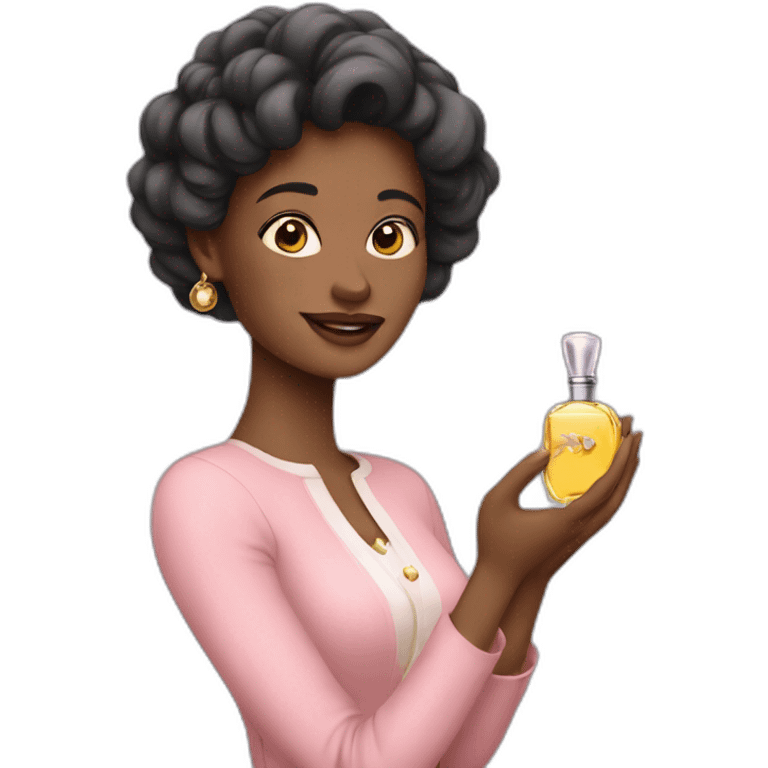 Mujer con perfume en las manos emoji